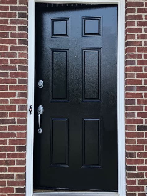 black paint for metal house door|exterior paint for metal doors.